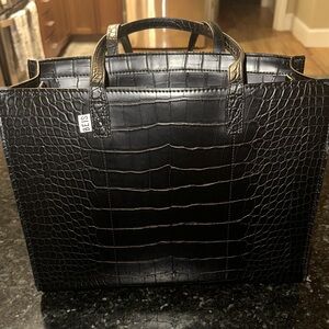 BEIS The Work Tote in Black Croc